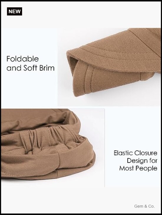 Oversized Slouchy Baseball Cap Soft Viscose Breathable Sun Hat
